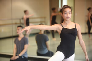 Center for Dance pre professional student Milena Barerra during a rehearsal led by Jae Man Joo_photo by Jeff Strout_webc